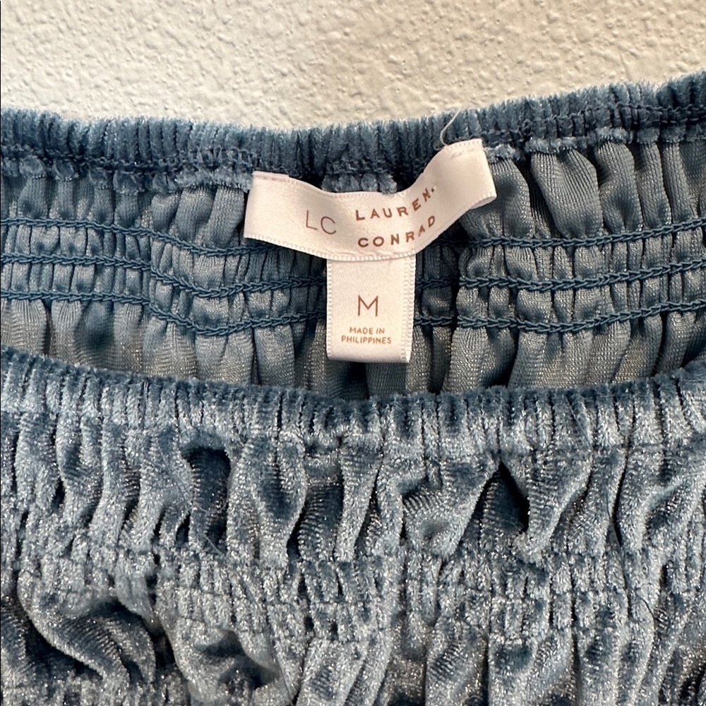 LC Lauren Conrad Textured Blue dress size medium - Picture 2 of 4